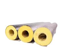 Cylindre En Laine De Roche Avec Aluminium, Isolation De Conduits De Cheminées, Mousse Tube De Poêles Diam, Pour Tuyau D'eau De Chauffage(ID48.0mmxT30.0mmxL1.0m)