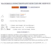 Cylindre européen à bouton et triangle de 14mm dépassant laiton - COUILLET - 561.14