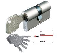 Cylindre européen nickelé Gera F9 varié 35 x 45 mm ISEO 82FA035459