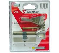 Cylindre européen VACHETTE - bouton nickelé - 30x30 mm - A clé - 3 clés incluses - Niveau de sécurité 1