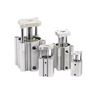 Cylindre fin en fer série CDQMB, tige de guidage à double effet, cylindre compact CDQMB20(Stroke 5mm)