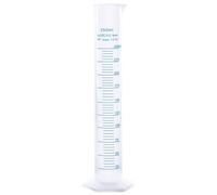 Cylindre gradué en plastique, tube à essai hydromètre de 250 ml avec échelle transparente, cylindre de mesure portable pour laboratoire scolaire à domicile, bleu