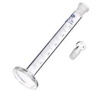 Cylindre Gradué en Verre 10ml Blanc avec Bouchon, 1 Pièce