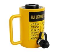 Cylindre hydraulique 50 T, cylindre creux avec course de 50 mm, vérin hydraulique pour l'industrie, l'atelier de carrosserie, les chantiers de construction et les ponts RCH-2050, jaune