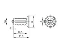 Cylindre interchangeable v1 uno avec 2 clefs metal 121.01.001