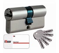 Cylindre ISEO ISR6 à 2 entrées - 5 Clés reversibles en laiton nickelés