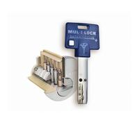 Cylindre MTL600 262S+ Mul-T-Lock 80 mm (40/40) européen - 3 clés PVC bleues, haute sécurité