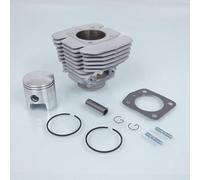 Cylindre piston aluminium Airsal Ø47mm compatible avec mobylette MBK 88 moteur AV7 T2 carré