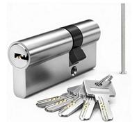 Cylindre profilé 25/45-Cylindre de serrure Euro-Cylindre de serrure double face-70 mm-Avec 5 clés en laiton