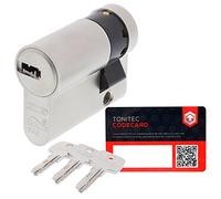 Cylindre profilé Abus EC550 pour serrure de porte à fermeture identique - Avec 3 clés y comprisToniTec® CodeCard