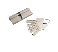 Cylindre Serrure Serrure à barillet de porte Différentes tailles noyaux cylindre serrure 5 clés Hauteur 32MM Double déverrouillage interne et externe Porte sécurité intérieure(Length 55mm)
