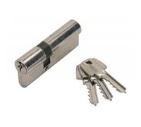 tesa Cylindre de sûreté TE-5 – nickelé 100 mm (40x60) – 5 goupilles – 3 clés incluses