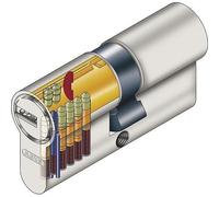 Abus EC-SNP Cylindre débrayable pour portes extérieures/entrées d'appartement 40 x 50 Nickelé Mat