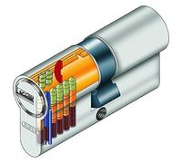Cylindre varié débrayable nickelé mat - EC-S 45x55 mm ABUS