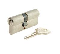 Yale YC500+ Cylindre de Serrure 30x30 mm pour Porte Extérieure/Entrée, 5 Goupilles, 3 Clés, Nickelé