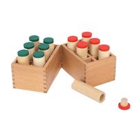 Cylindres sonores sensoriels - Bois sensoriel apprentissage précoce - Jouets auditifs en bois avec boîtes sonores | pour anniversaire Noël éducation maternelle Compétences motrices Besoins spéciaux
