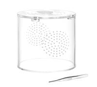 Cylindrical Clear Stackable Reptile - Acrylic Terrarium 4x4x4in Small