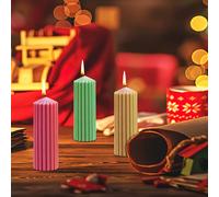 Cylindrical Silicone Moulds,Candles Making Moulds,With Centering Device Diy Silicone Mould 3d Christmas Candle Mould For Candle Holder,Resin Casting,Wedding
