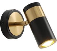 Cylindrical Wall Spotlight Industrial Black Swing Arm Led Wall Sconce Adjustable Reading Light for Bathroom Mirror Vanity Bedside Corridor Office(Warm Light)/Warm Light