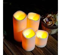 Cylindrique Flicker-LED Lumière de Bougie Sans Flamme Jardin Lampe Décoration - 7,5x7,5CM