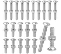 Cylindrique Inoxydable Hexagonale Connexions - 20 Ensembles M6x50mm/ M8x40mm Boulons D'échelle Hexagonale/Vis à Tête Cylindrique à Six Pans Creu/Boulon à Tête Hexagonale pour Connexions Mécaniques