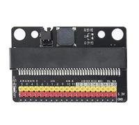 Cyllde Carte D'extension pour Micro Bit, 2,2 X 1,5 Pouces 3 Broches IO Port Est Conduit sur Une Prise Horizontale PO Buzzer Jumper Cap Possède Un Indicateur d'alimentation, Emballage en Boîte Blanche