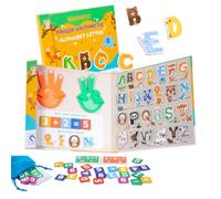Cylora Lettres et Chiffres Magnétiques pour Les Enfants, Jeu Magnetique Éducatif 3 Ans, Apprendre Addition et Soustraction par Reconnaissance des Doigts, Lettre Animale ABC Aimant de Réfrigérateur