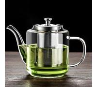 Cylora Théière en Verre Borosilicate avec Bobine de Filtre en Acier Inoxydable Amovible, Théière en Verre résistant à la Chaleur, pour le Thé Noir, Thé Vert, Thé en vrac, Thé à fleurs, 650ml