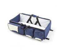 Cylosyn Couffin de Voyage pour bébé, lit Pliable 2 en 1 et Sac Maman de capacité, Sac à Dos à Couches léger et Portable pour Nouveau-nés, Bleu foncé