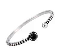 CYLRWSR Bracelet à perles rondes, style vintage coréen, style thaïlandais, plaqué argent, pour femme