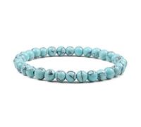 CYLRWSR Bracelet de perles en pierre bleue bohème tendance 6/8/10 mm Turquoise Bracelets pour femmes hommes accessoire minimaliste