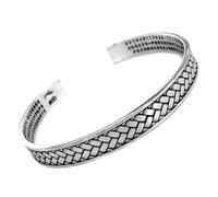 CYLRWSR Bracelet de style ethnique vintage plaqué argent vieilli pour femme