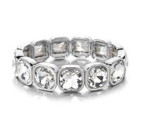 CYLRWSR Bracelet élastique en cristal de verre coloré rose pour femme, 19cm, Pierre, Agate