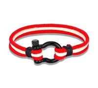 CYLRWSR Bracelet en corde avec drapeau de l'Argentine - Corde jaune multicouche avec fermoir en acier inoxydable, unisexe, accessoires patriotiques, 19cm, Pierre, Agate