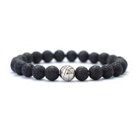 CYLRWSR Bracelet en perles de coco pour homme, 6 mm, pierre bleue naturelle, œil de tigre, pierre chakra, braslet, bois de yoga, 19 cm, pierre, agate