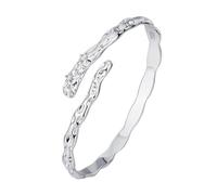 CYLRWSR Bracelet manchette ouvert avec croix incrustée de zircones - Design ciel étoilé étincelant - Bijoux délicats réglables pour femme