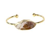 CYLRWSR Bracelet ouvert en fil de cuivre tissé à la main avec pierres précieuses naturelles incrustées de pierres précieuses