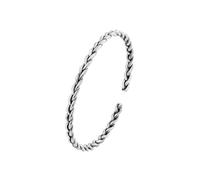 CYLRWSR Bracelet torsadé en corde de chanvre tressée, style minimaliste cool plaqué argent vieilli ouvert réglable pour femme