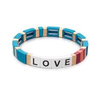 CYLRWSR Bracelets en émail de 4 x 8 mm pour femmes avec perles colorées faites à la main en forme de cœur pour fête