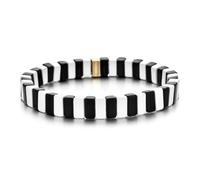 CYLRWSR Ensemble de bracelets réglables multicolores en émail et strass pour homme et femme, 19cm, Pierre, Agate
