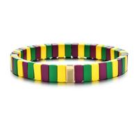 CYLRWSR Ensemble de bracelets réglables multicolores en émail et strass pour homme et femme, 19cm, Pierre, Agate