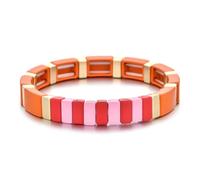 CYLRWSR Ensemble de bracelets réglables multicolores en émail et strass pour homme et femme, 19cm, Pierre, Agate
