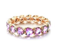 CYLRWSR Ensemble de bracelets réglables multicolores en émail et strass pour homme et femme