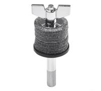 Cymbale à double couche en métal pour hi-hat - Accessoire pour stacker - Barre de traction de 6 mm - Pour batterie jazz - Percussion - Argenté/noir - 10 cm