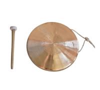 Cymbale à main Gong en laiton jaune, instrument traditionnel à hauteur moyenne et basse, cymbales Percussion tigre, Volume(31cm high Tiger gong)