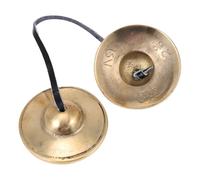 Cymbale Cloche de Percussion Religieuse en Laiton Or, Style Simple | Marque le Début Fin des Pratiques, Instrument de Musique pour Pratique Bouddhiste, Finition Traditionnelle
