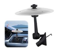 Cymbale Crash Voiture, Réglable à 360°, 2 Têtes Pivotante, 14cm Mini Cymbale Tambour Acier Inoxydable, Batterie Musique Metronome pour Grille d'Aération de Voiture, Tous Types Véhicules Voyage