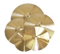 Cymbales Cymbale En Alliage Professionnel 14 Hi Hat 16/18 Crash 20 Pouces Accessoires D'instruments De Percussion(Gold Color)