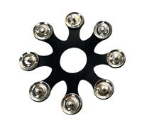 Cymbales de batterie pour Tambourin Hi Hat - En acier inoxydable - Robuste et durable - Pour améliorer votre style de jeu dynamique (noir)