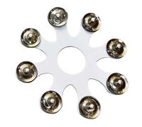 Cymbales de batterie pour Tambourin Hi Hat - En acier inoxydable - Robuste et durable - Pour améliorer votre style de jeu dynamique (blanc)